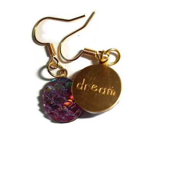 Blessed Moon Artifacts Jewelry - Scale earrings Dragon Scale Dream earrings Sentime